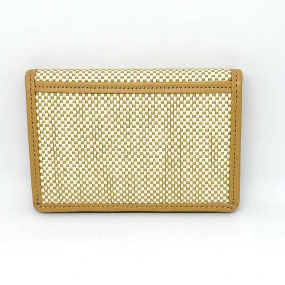 Burberry Pass Case Leather Light Brown Jacquard - Picture 1 of 4